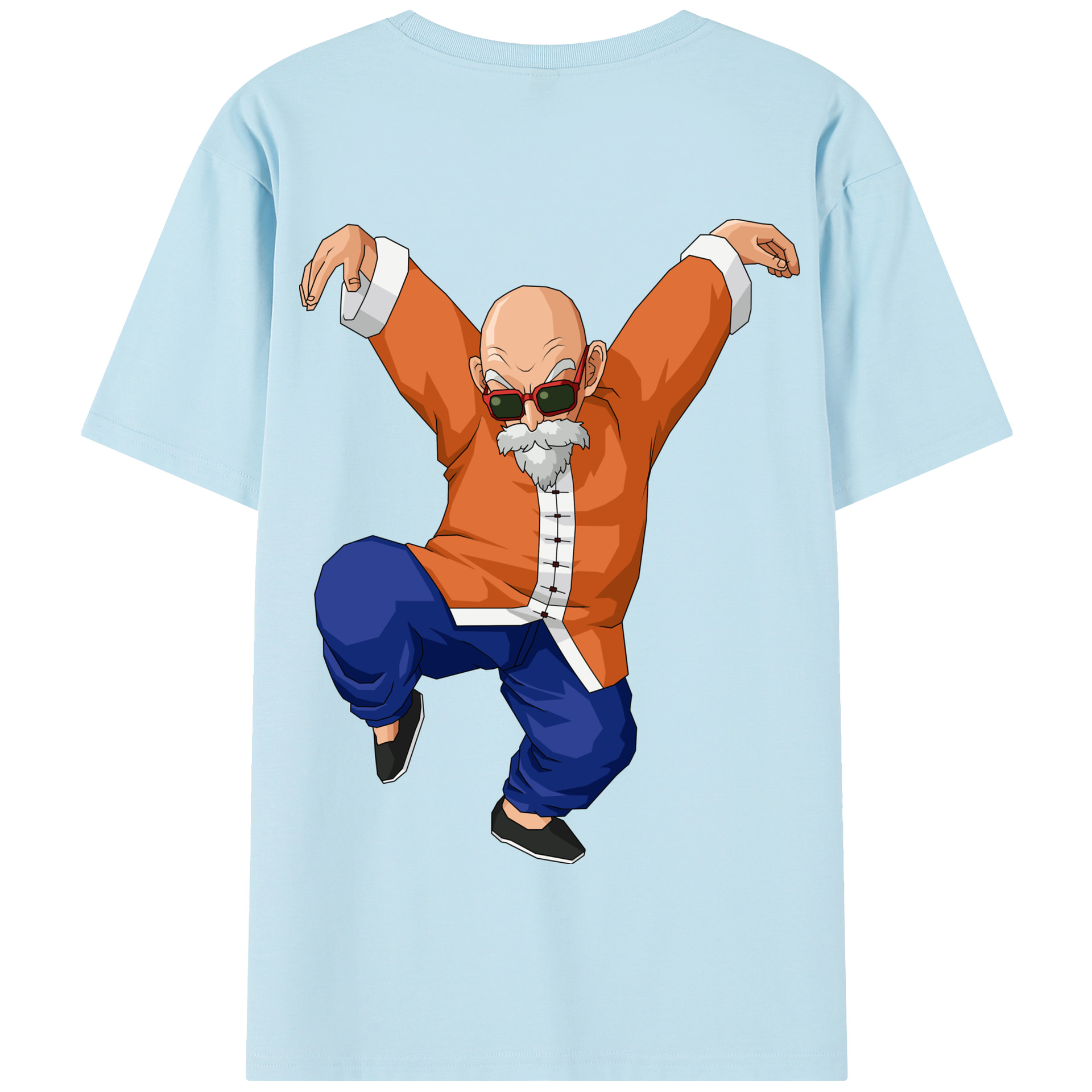 （画像用） ドラゴンボール 亀仙人（かめせんにん） DRAGON BALL Master Roshi Kame Sennin 綿100％半袖Tシャツ（背面プリント）